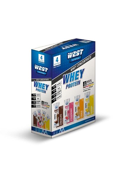 West Nutrition Whey Protein Powder 4 Sachet Mixed Aroma 144 Grams
