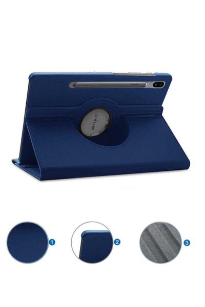 Fibaks Samsung Galaxy Tab S7 Fe Lte - T737-T736 Model Case Protective Smart Cover with Rotating and Stand (Compatible)
