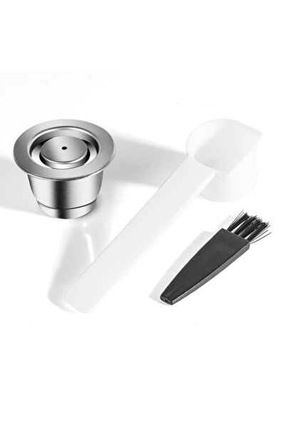 Schulzz Nespresso Düz Paslanmaz Çelik Tekrar Doldurulabilir Kahve Kapsülü