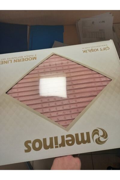 Merinos Modern Line 3-Piece Blanket Set - Dusty Rose (Boxed Dowry)