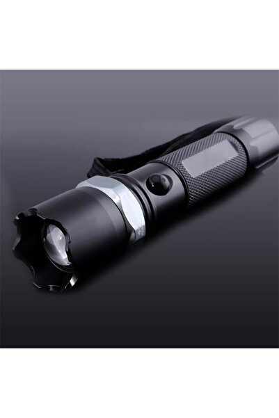 Yetkin Home Şarjlı Zoomlu Çakarlı Led El Feneri Polis El Feneri Led Lamba