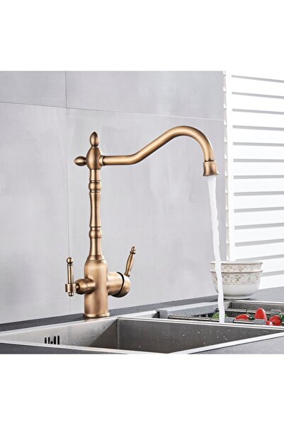 OEM Kitchen Sink Faucet with Dual Flow Water Purification Outlet New Design Matte Antique