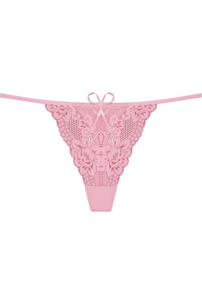 Zena Lacy Pink Women's Panties - String Design