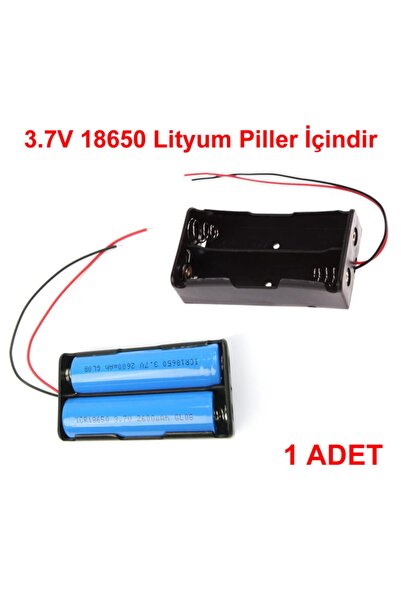 Genel Markalar Ikili 2 Li 18650 Pil Yuvası Kablolu Tutucu 7.4v Pil Şarj Kutusu