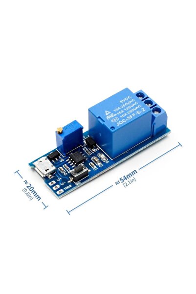 Genel Markalar 5v-30v Micro Usb Zaman Gecikme Röle Modülü 0-24sn Potansiyometre