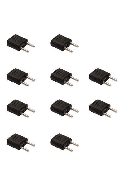 Depa De-pa 11115 American Socket Converter Usd To Eu Plug Converter (black) (10 pieces)