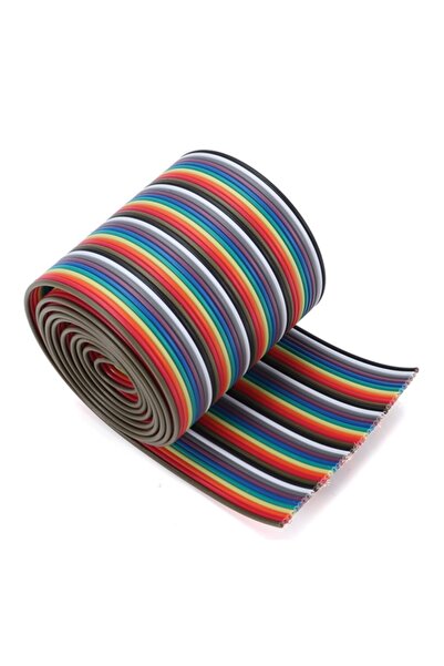 Genel Markalar 40 Pin Rainbow Ribbon Idc Kablo 1 Metre 10 Renk Dupont Kablo Flat