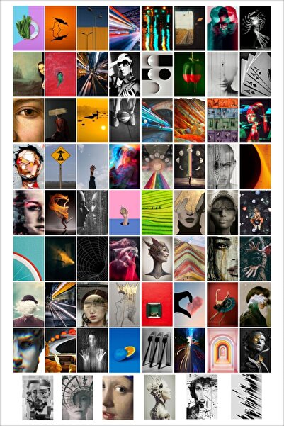 Dekorasna Set de postere de perete cu fotografii artistice estetice, colaj di...