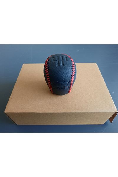 CABU Chevrolet Cruze Gear Shift Knob-5 Speed Lever Compatible-Artificial Leather Coated-With Chevrolet Logo