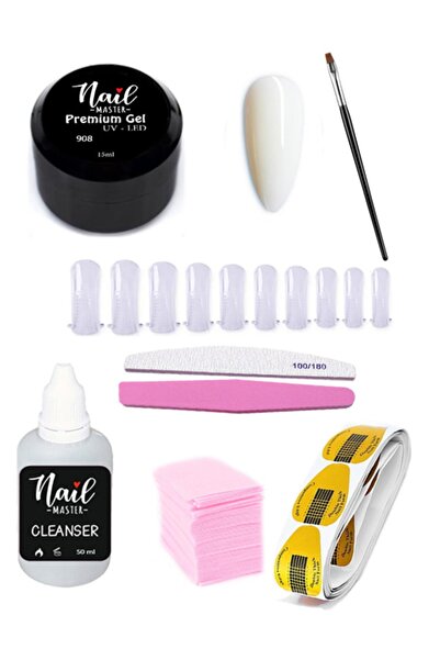 Nail Master Protez Tırnak Uv Jel Seti 908-rakı Beyazı