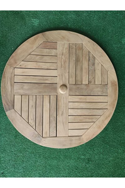 GARDEN STAR Teak Masa Tablası Ayaksız - Yuvarlak- 80 cm