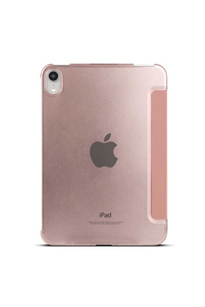 HTstore Tablet Mini 2021 (6.NESİL) Smart Kapak Standlı 1-1 Kılıf-rose Gold