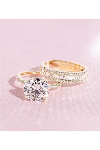 ATS ALYANS Gümüş Baget Tamtur Ve Tektaş Set