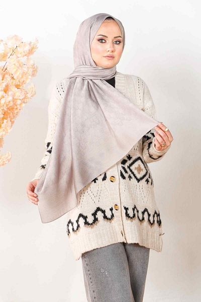 haremscarfs Γυναικείο σάλι Light Mink Destina 8201134