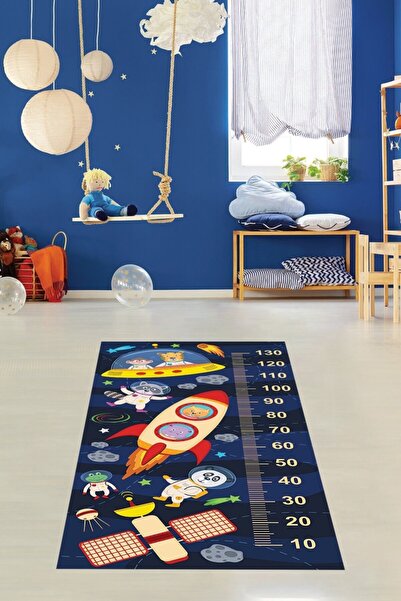 Pelangi Boy Ölçme Cetvelli Halı Dijital Baskı Yıkanabilir Kaymaz Taban Çocuk ...