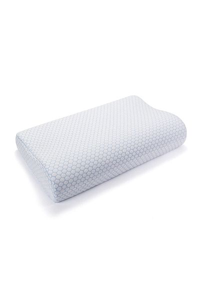 WHITEBLANCO Visco Neck Pillow Neck Supporter Visco Pillow Ορθοπεδικό Μαξιλάρι Λαιμού Διπλής Όψης