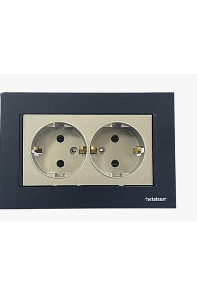 Netelsan Double Grounded Socket Titanium Black