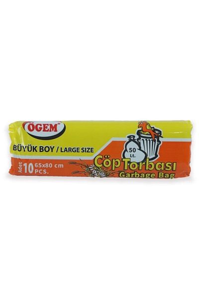 Ögem Garbage Bag Large Size 65x80 Cm 50 Pieces Black
