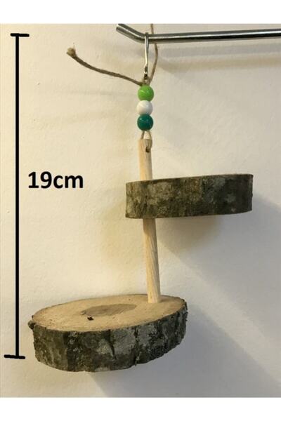 Fit Fly 2 Li Tahta Salıncak Oyuncak Papağan Muhabbet Kuşu Için