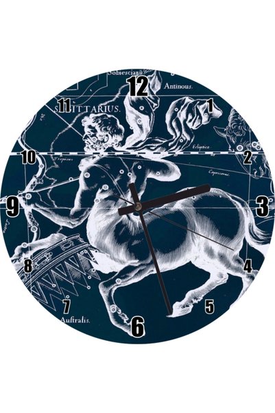 Cakatablo Sagittarius Visual Black and White Visual Wall Clock (Diameter 30X3...
