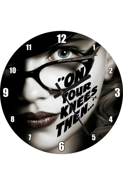 Cakatablo Scarlett Johannson Visual Wall Clock (Diameter 30X30 cm)