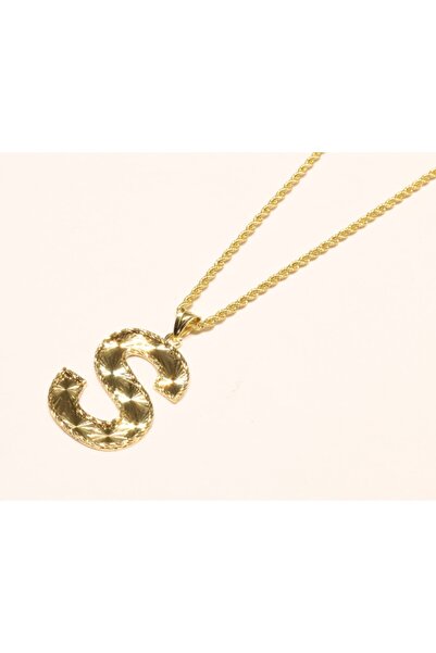 Güler Kuyumculuk Altın Halat Zincirli S Harfi