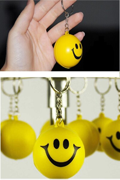 naque Anahtarlık Mini Gülen Yüz Stres Topu