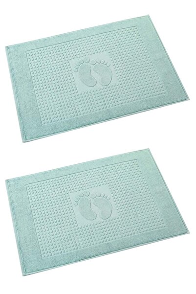 Özdilek 2-х частинний зимовий килимок для ніг з відбитками ніг (50x70) - зелений