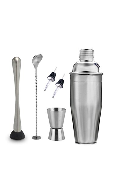 Genel Markalar Set 6 Parça Paslanmaz Çelik 550ml Shaker Set Jigger Mojito Tokmağı