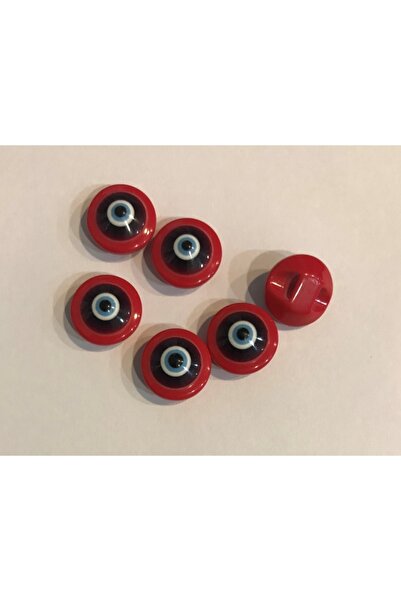 Öztürk Transparent Baby Evil Eye Button. 1.4cm 6 Pack