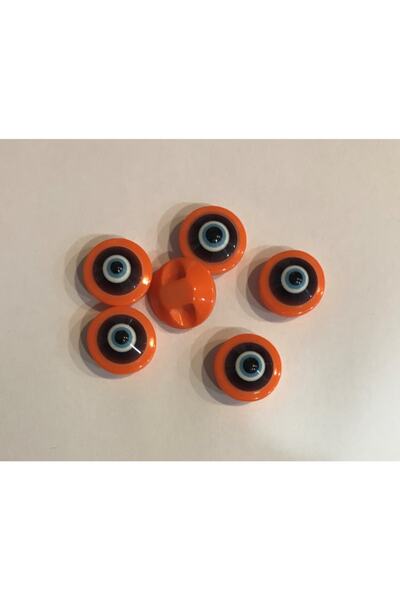 Öztürk Prozirno dugme za bebe u obliku zlog oka. Pakovanje od 6 komada, 1,4 cm.