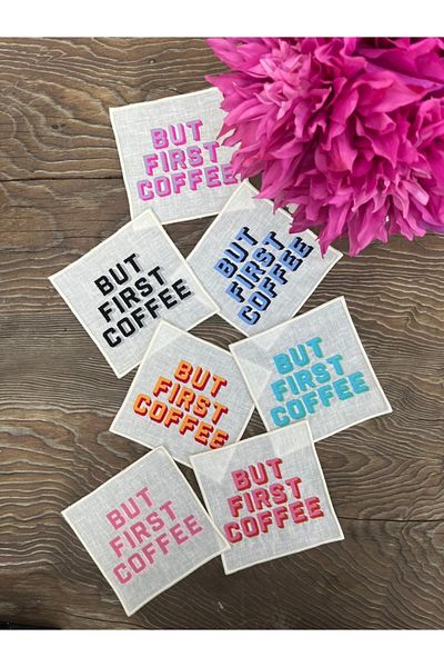 ge living But First Coffee Patterned Cocktail Napkin 1 Piece