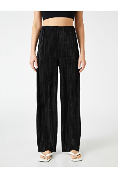 Koton Beli Lastikli Bol Paçalı Pantolon