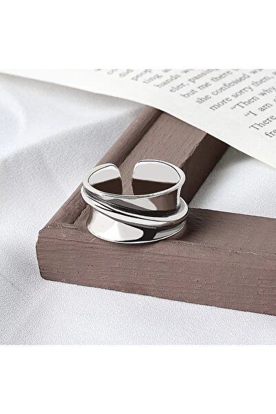 Eyelashes Silver 925 Ayar Gümüş Geometrik Bohem Tarz Ayarlanabilir Yüzük