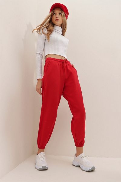 PLA STORE Red Sweatpants