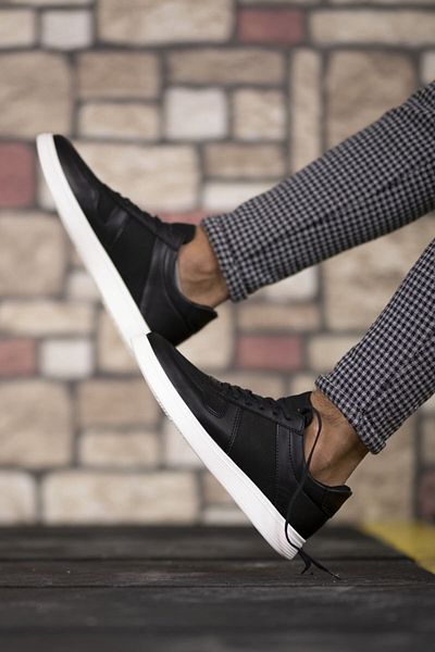 Riccon Ασπρόμαυρα Unisex Sneakers0012219