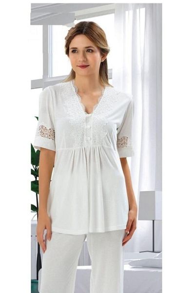 Duchesse 3007 طقم بيجامة للحوامل مكون من 3 قطع