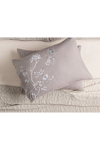 English Home Калъфка за възглавница Secret Garden Cotton от 2 части, 50x70 см, кафява