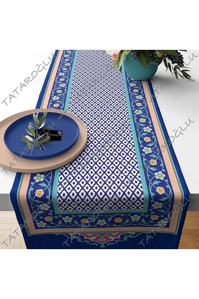 Tataroğlu Dijital Kumaş Alergător cu model etnic special Ramadan
