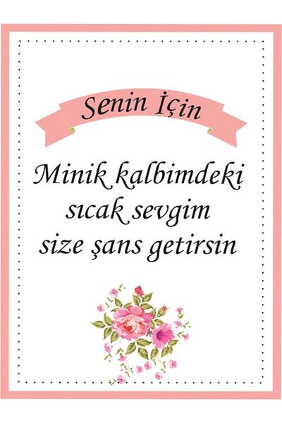 ButikSosyetik Gift Note Card 50 Pieces