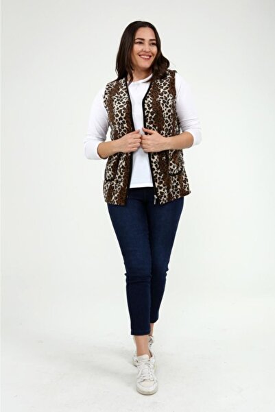 Nehir tekstil Leopard Fleece Vest