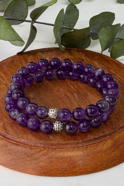 Dünya Doğal Taş Amethyst Stone Bracelet