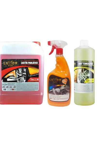 Luxor Kimya 5 Lt Lastik Parlatıcı-1 Lt Mango Kavun Kokusu-1 Lt Jant Temizleyici