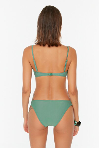 Trendyol Collection Zelený potištěný spodní díl bikin