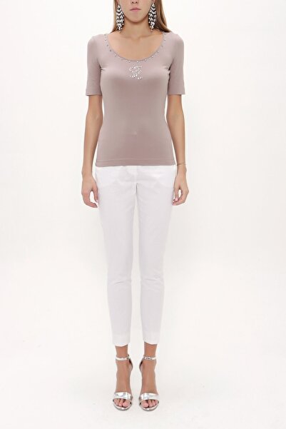 SOCIETA Kristal Taşlı Örme Bluz 18887