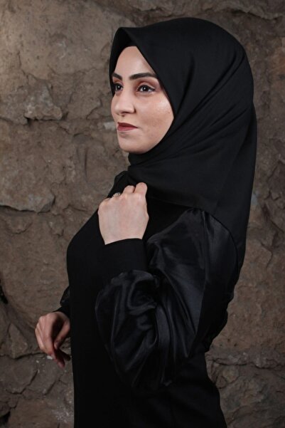 Beyce Kenarı Dikişli Tülbent Tek Renk Yazma Coton Pamuklu