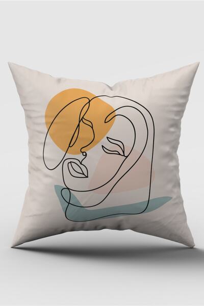 SasoHome Woman Portrait Painting Pattern -3D Digital Printed Quality Pillow - Throw Pillow Cover