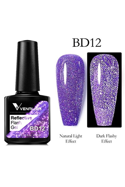 Venalisa Disko Kalıcı Oje 7,5ml Uv Led Reflective Flash Disco Gel Polish Bd12