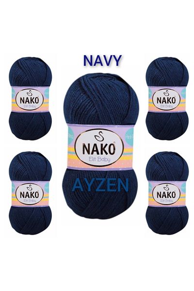 NAKO Ελίτ Μωρών Χειροποίητο Νήμα 5 Τεμάχια (100γρ X 5 Τεμάχια)