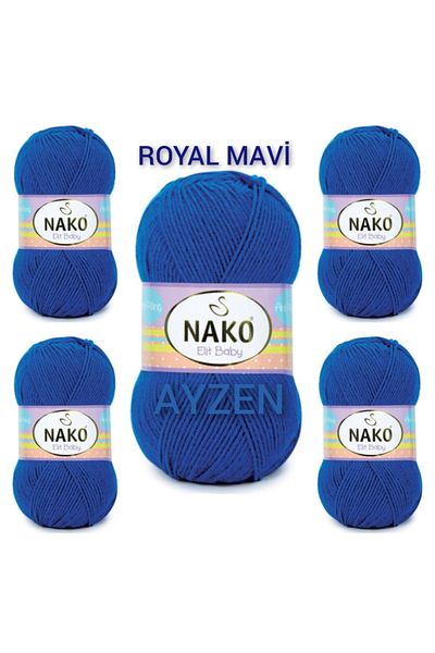 NAKO Elıt Baby Hand Knitting Thread Pack of 5 (100gr X 5 Pieces)